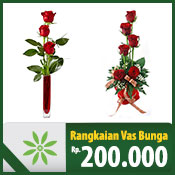 rangkaian vas bunga 200 ribuan by toko bunga murah