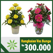 rangkaian vas bunga 300 ribuan by toko bunga murah