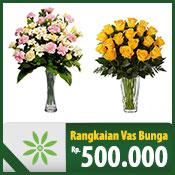 rangkaian vas bunga 500 ribuan by toko bunga murah