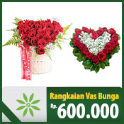 rangkaian vas bunga 600 ribuan by toko bunga murah