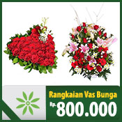 rangkaian vas bunga 800 ribuan by toko bunga murah