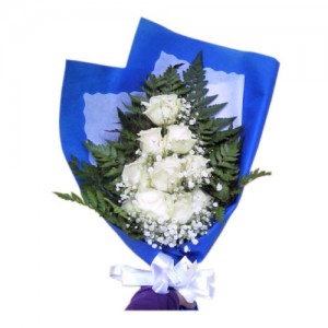 buket bunga mawar putih murah harga 260 ribu