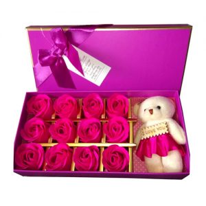kotak mawar merah valentine boneka I Love You