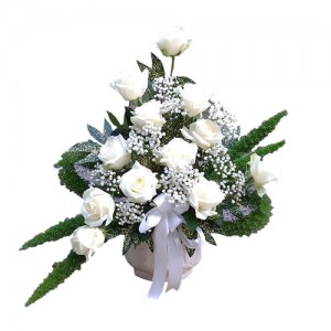 rangkaian bunga mawar putih murah 300 ribuan