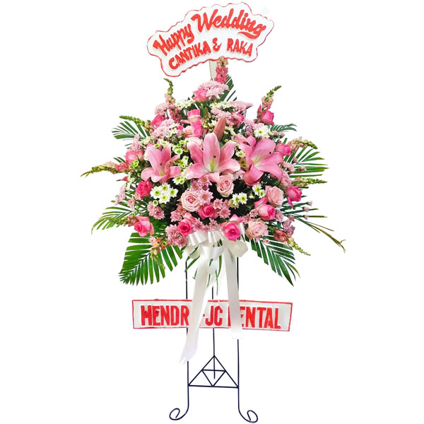 standing-flower-pink-themes-happy-wedding-harga-600-ribu-600
