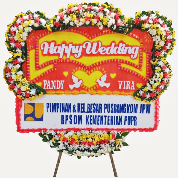 bunga papan happy wedding harga 1 juta kementerian PUPR