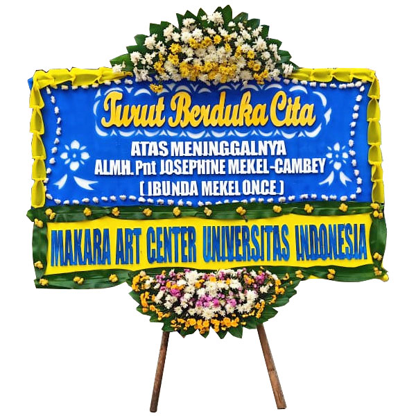 bunga papan duka cita atas meninggalnya almarhumah ibunda harga 500 ribu universitas indonesia