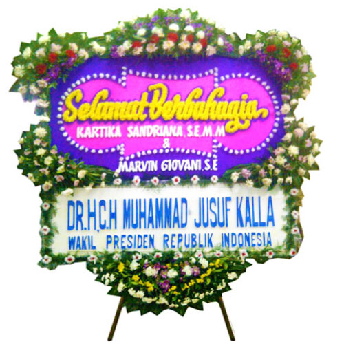 bunga papan selamat berbahagia harga satu setengah juta wakil presiden republik indonesia jusuf kalla