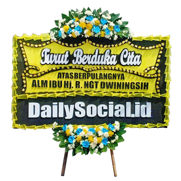 bunga papan turut berduka cita atas berpulangnya harga 500 ribu kuning hitam daily social