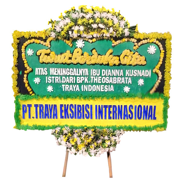 bunga papan turut berduka cita atas meninggalnya ibu istri dari bapak harga 500 ribu traya eksibisi internasional