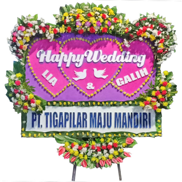 bunga papan jakarta murah harga 1 juta happy wedding tigapilar maju mandiri