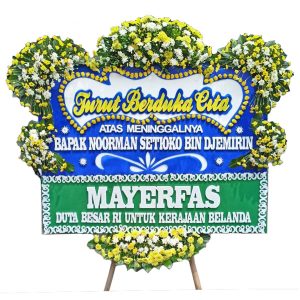 bunga papan turut berduka cita atas meninggalnya mayerfas duta besar RI untuk kerajaan belanda harga 1 juta.jpg